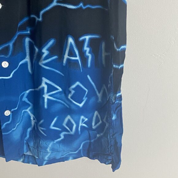 RIPPLE JUNCTION DEATH ROW RECORDS Mens Black Button Short Sleeve Short Size M - Picture 6 of 13